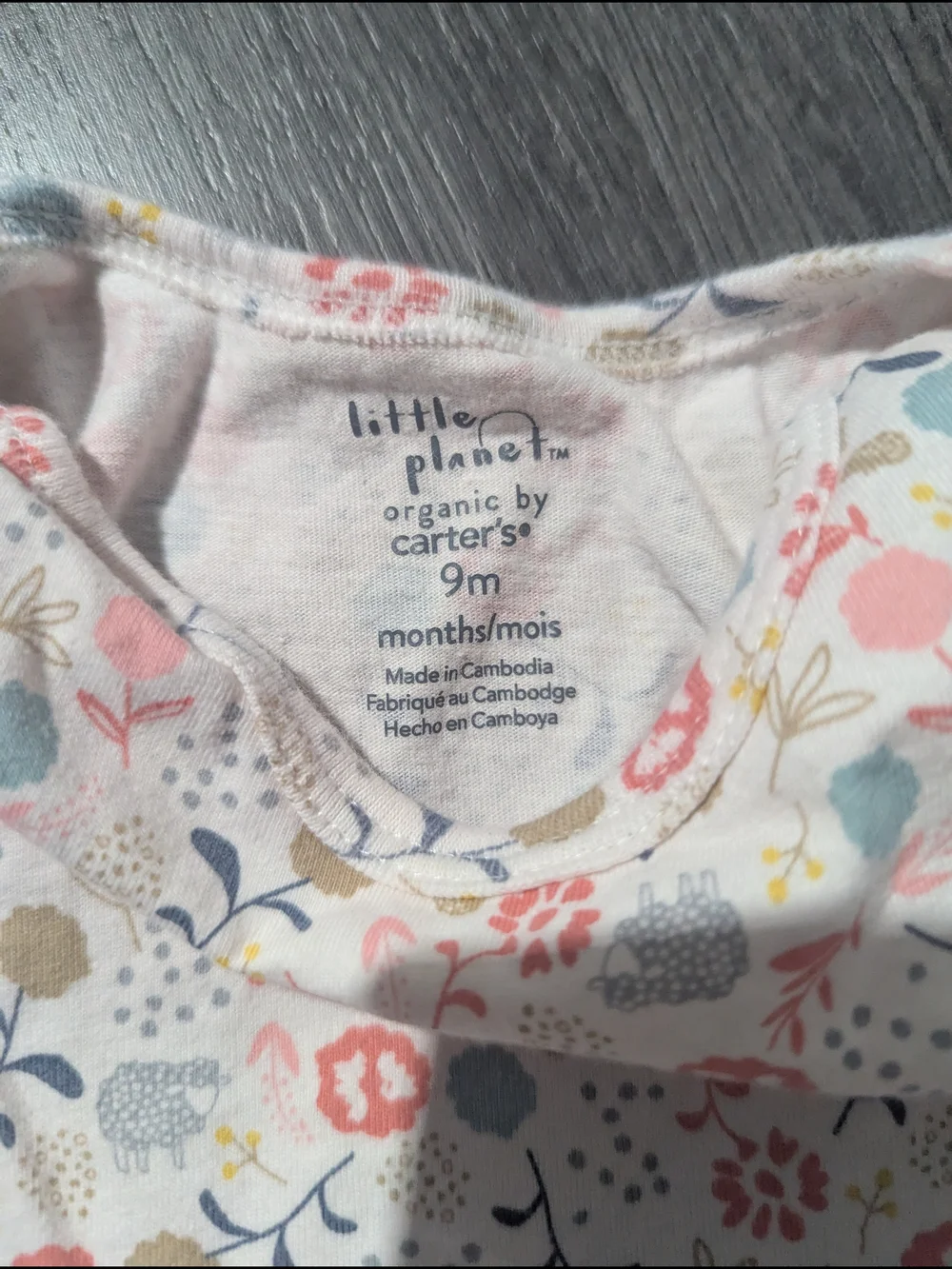 Little Planet Organic Cotton Long-Sleeve Floral Ruffle Bodysuit